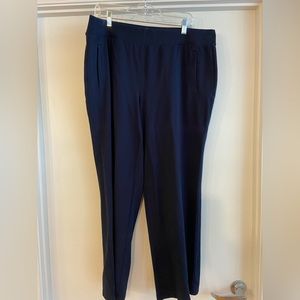 Talbots navy blue knit pants 2X